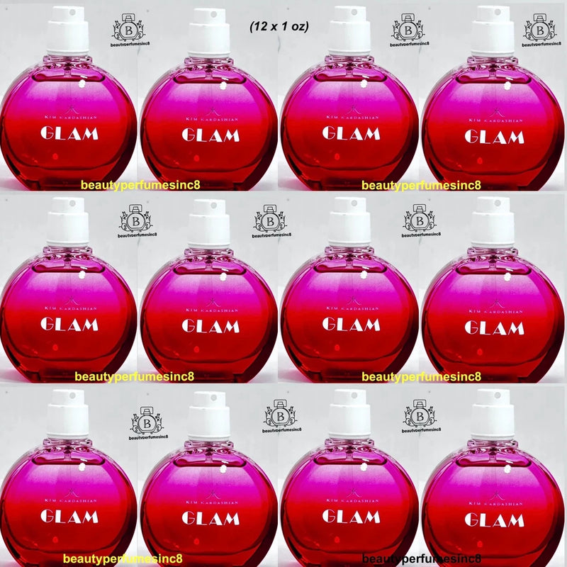 Lot of 12 - GLAM by KIM KARDASHIAN Perfume For Women 1 fl oz 30 ml EDP Spray EDP