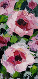 Roses Origina Painting Oil  Floral Art Impasto Flower Abstract Signed Ukraine Hydrangea