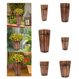 Wood Barrel Planter Garden Plants Container for Plants Garden Planter Garden Plants