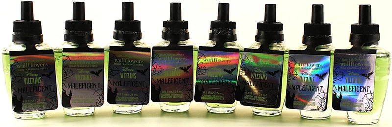 QTY 8 - Bath & Body Works VILLAINS MALEFICENT Wallflowers Fragrance Oil Refills Bouquet