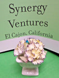 NIB Vintage Mercia Fine Bone China Carnations Pedestal Vase Carnation