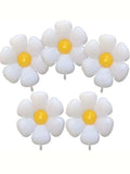 6pcs Daisy Big Flower Shaped Foil Balloons Party Decoration for Birthday Daisies