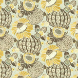 Waverly COPACABANA Floral Aqua FLINT Cotton Drapery Upholstery Pillow Fabric BTY Flowering Plants