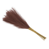 Faux Pampas Grass Fake Pampas Grass Decor, 21"/55cm / Dark Brown / 20 Pcs Pampas Grass