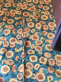 2 Yards Joan Messmore Sunflower Cotton Fabric Sunflower