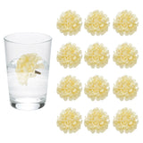12Pcs Floating Flowers for Centerpieces Wedding, Champagne Hydrangea Hydrangea
