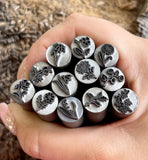 Birth Flower Set Designs Metal Stamp Marking Steel Die Impact Punch Stamp Tool Lily