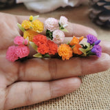 6 Dollhouse Miniature Carnation Flowers Plants Artificial Flower Home Decor Carnation
