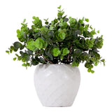 Nearly Natural 11" Artificial Boxwood Plant with Decorative Planter in Green Green Plant