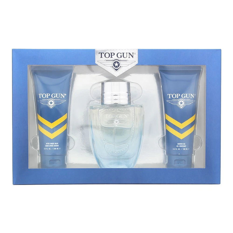 Top Gun Rivet 3 Piece Gift Set: EDT 100ml - Hair Body Wash 100ml - For Men EDT