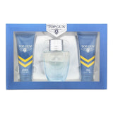 Top Gun Rivet 3 Piece Gift Set: EDT 100ml - Hair Body Wash 100ml - For Men EDT
