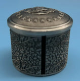 USPS US post office metal roll stamp dispenser with intricate flower rose patter Roses