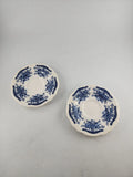Blue Carnation Ironstone Qty 2 Saucers Only Japan Sears Vtg Discontinued Pattern Carnation