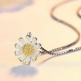 Women Sun Flower Pendant Chain Necklace 925 Sterling Silver Jewellery Gift UK Sunflower