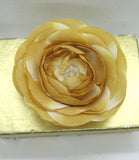 TanFlower Pin Fabric Brooch Hair Clip Lapel Accent Carnation 3 inch Carnation