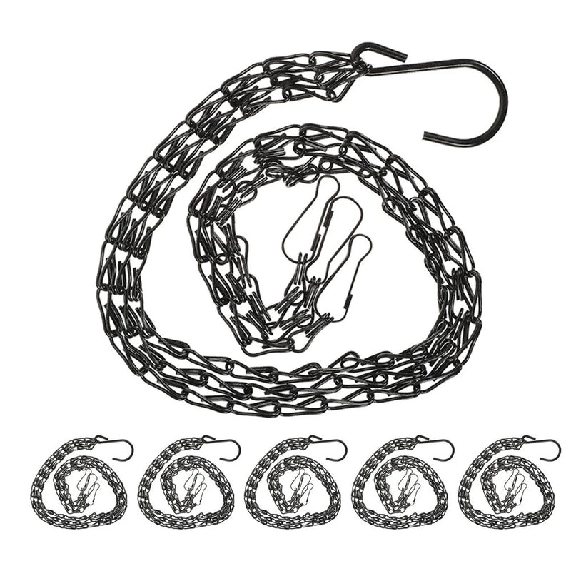 6 Pcs Hanging Basket Chains Metal Garden Plant Hanger for Plants Garden Plants
