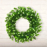 Artificial Green Plant Wreath Font Door Green Plant Garland Home Office Decor Green Plant