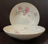 Set of 2 Royal Court Carnation Coup Soup/ Pasta/ Cereal Bowls 7Ó Japan Carnation
