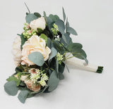 Wedding Bouquet Cottage French Mixed Flowers in Light Pink Colors Bouquet