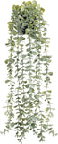 1Pcs Fake Plants Hanging Artificial Potted Faux Eucalyptus Plants for Modern Boh Green Plant