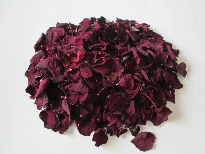 Natural Sun Dried RED Rose Petals - 6 Overflowing Cups BEAUTIFUL! Roses
