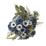 Multi Color Peony Rose Artificial Bouquet for Weddings and Celebrations Peony