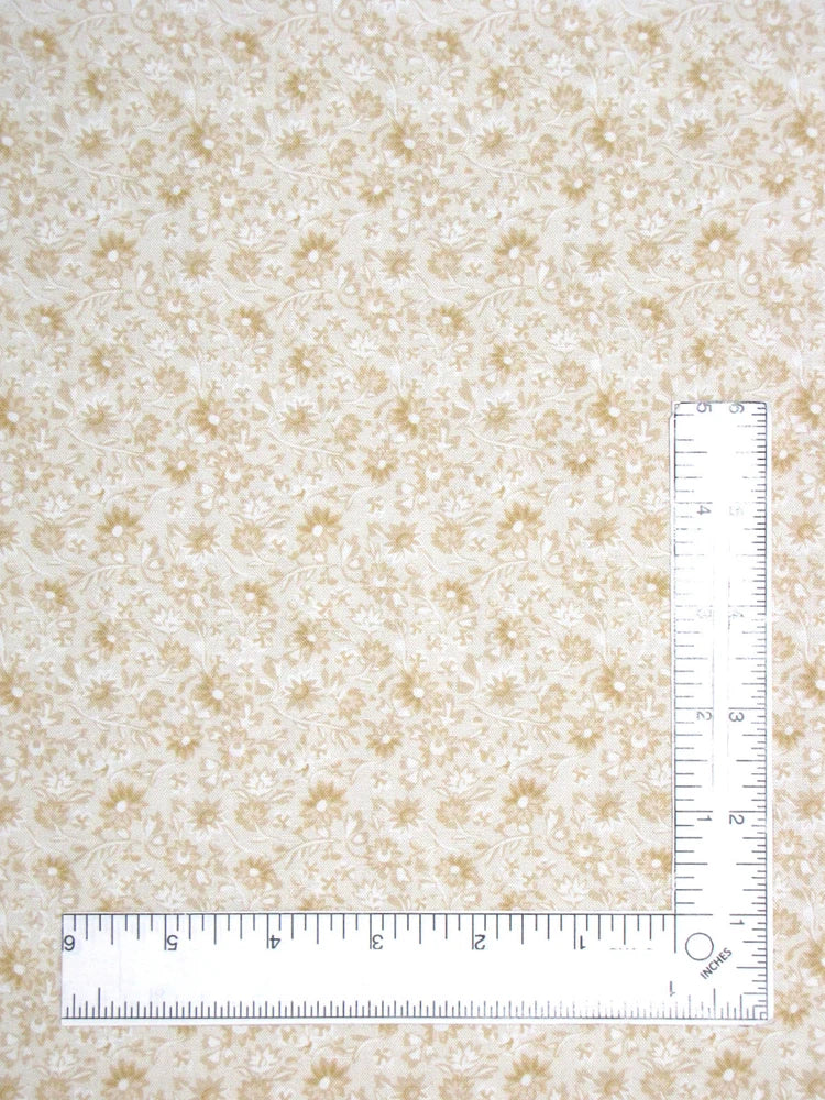 Floral Fabric Flowers Cream Elliot Julie Hendricksen 53789-5 Windham By The Yard Flowering Plants