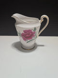 Roslyn Creamer Bone China Pink Carnation Floral 3.5"  England Gold Trim 1958-63 Carnation