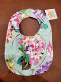 Caden Lane Flower Boquet Baby Girl Bib Hydrangea Pansies Nursery Couture Hydrangea