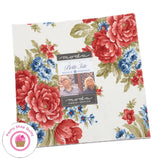Moda BELLE ISLE Minick & Simpson LAYER CAKE 42 10" Squares Red White Blue Flowering Plants
