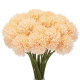 Artificial Flower Heads Silk Chrysanthemum Hydrangea Champagne Faux 24Pcs Hydrangea