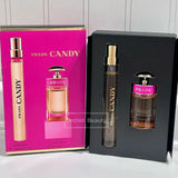 New PRADA CANDY 2PC Gift Set EDP perfume MINI Duo spray 0.33oz + splash 0.21oz EDP