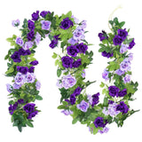 3Pack Artificial Rose Flower Garland, 23.7FT Fake Vines Silk Flowers Hanging ... Sunflower