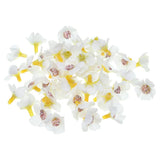50Pcs 0.79" Artificial Silk Daisy Flower Heads Fake Flowers for DIY, White Daisies