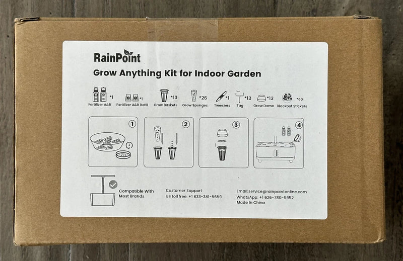 Rain Point Grow Anything Kit for Indoor Garden, 128 Pcs Compatible w/ Most Brand Garden Plants