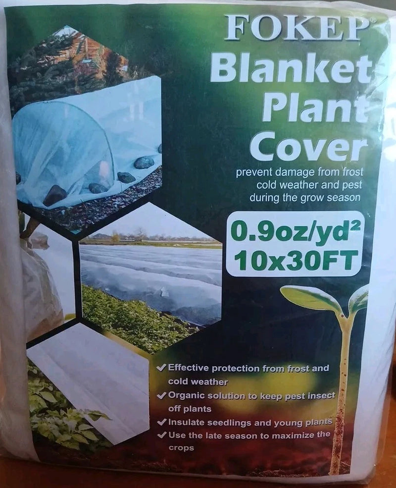FOKEP 10x30 ft plant cover blanket for frost and pest protection