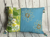 Lily Pulitzer Throw Pillow Floral Flower Green Cylinder Spring Summer Decor Lily