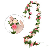 Silk Rose Flower Vine Green Plant Leaves Artificial Flower Garden Home Decor NEW Green Plant