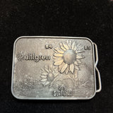 Dahlgren '84-'85, The Sunflower People Belt Buckle Logo Advertisement Sunflower