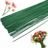 200 PCS Floral Stem Wire Flower Arrangements and DIY Crafts,Dark Green,Floral Wi Green Plant