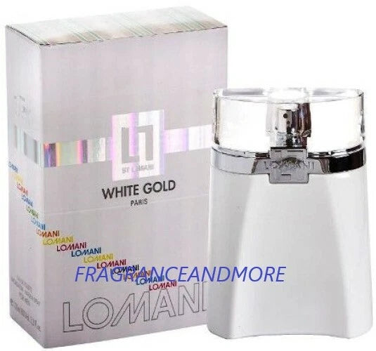 LOMANI WHITE GOLD FOR MEN 3.3 OZ / 100 ML EAU DE TOILETTE SPRAY NEW IN BOX EDT