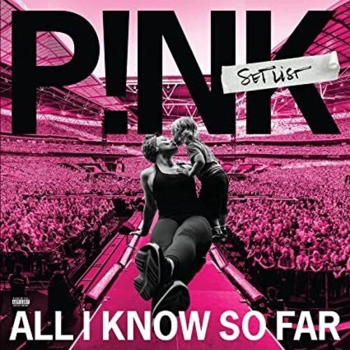 Pink All I Know So Far vinyl LP sleeve with concert couple and set list artwork