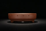 8.3in Chinese Yixing Zisha Clay Pot, Handmade Orchid Bonsai Garden Decor Garden Plants