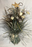 Medium Size Bundled Flower Arrangement Shells 16" Tall. Dried Flower