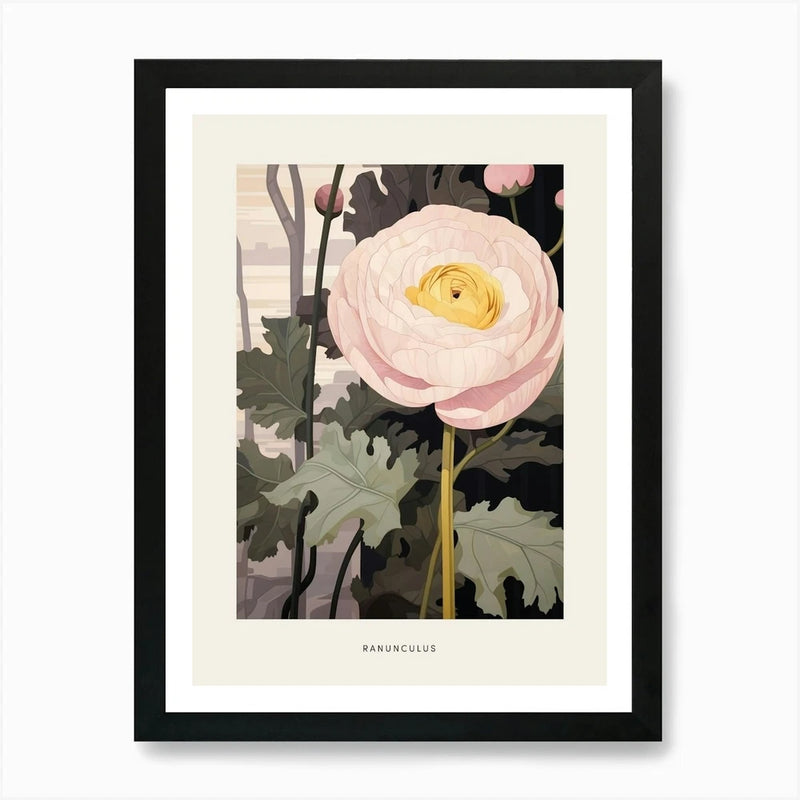 Flower Illustration Ranunculus 4 Po Framed Wall Art Poster Canvas Print Picture Ranunculus