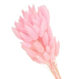 15.7in Bunny Tails Dried Flowers, 120pcs Pampas Grass Decor Rabbit Tail, Pink Pampas Grass