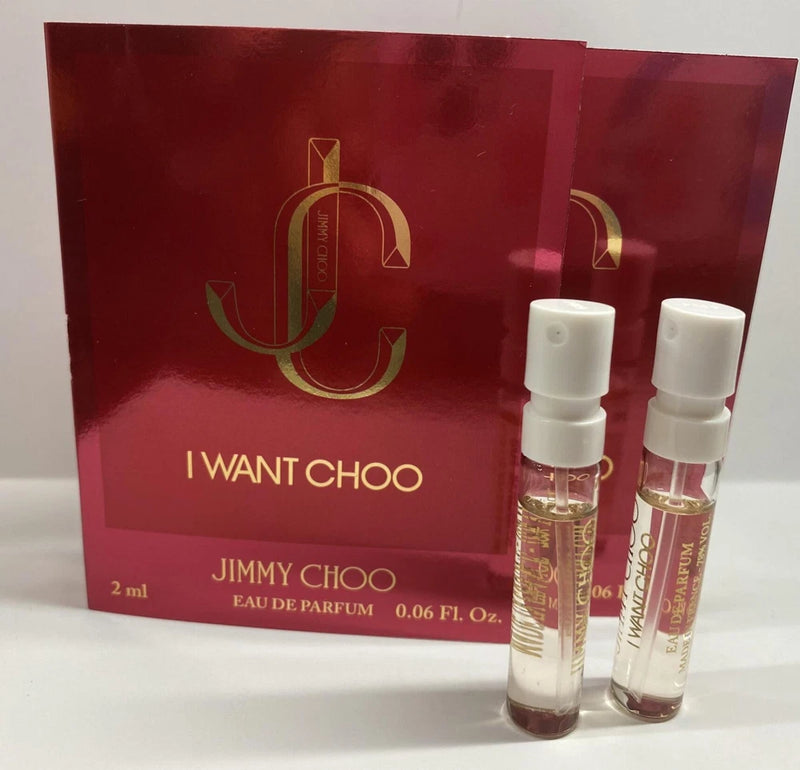 2 x Jimmy Choo I Want Choo Eau De Parfum EDP Sample Sprays .06oz / 2ml Each EDP