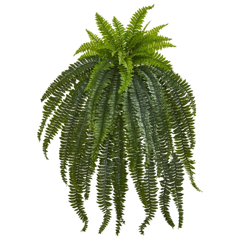 47Ó Boston Fern Large Artificial Bush Plant w/59 Lvs Home Decor. Retail $114 Green Plant