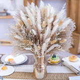 180 PCS Pampas Grass Decor Natural Dried Flowers | Boho Dried Floral Arrangem... Pampas Grass