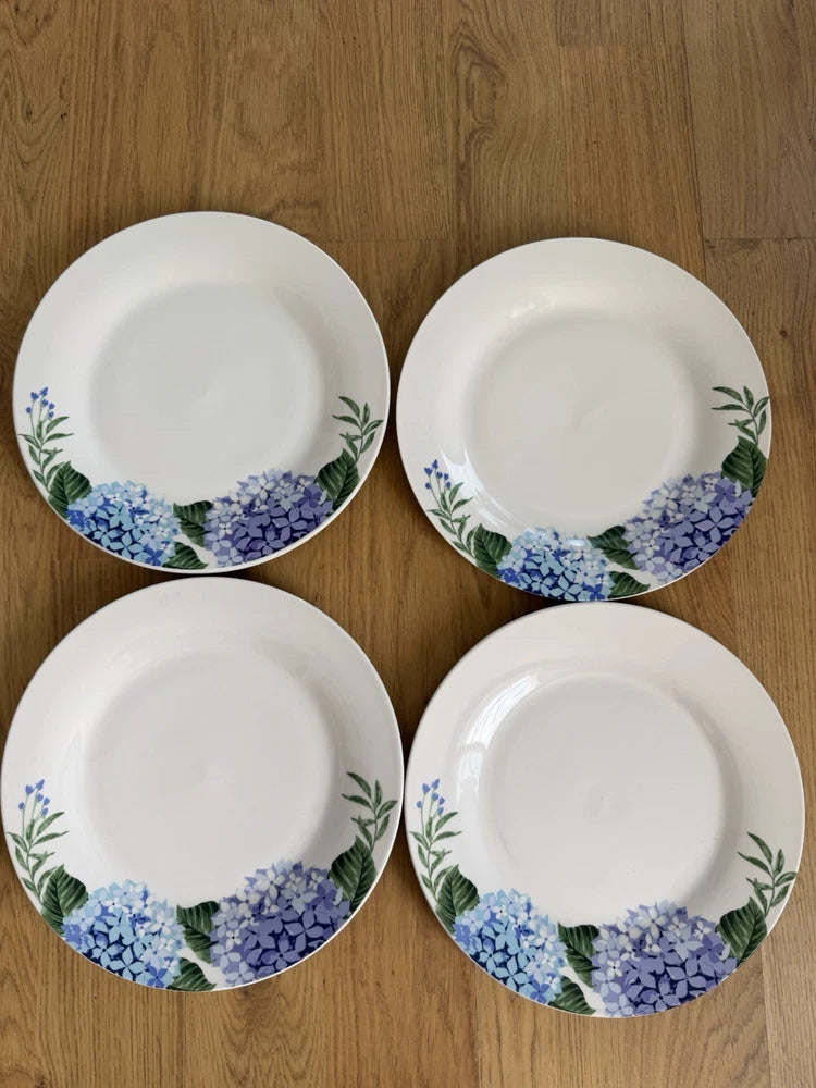Royal Norfolk Hydrangea Dinner Plate Set Of 4 Hydrangea